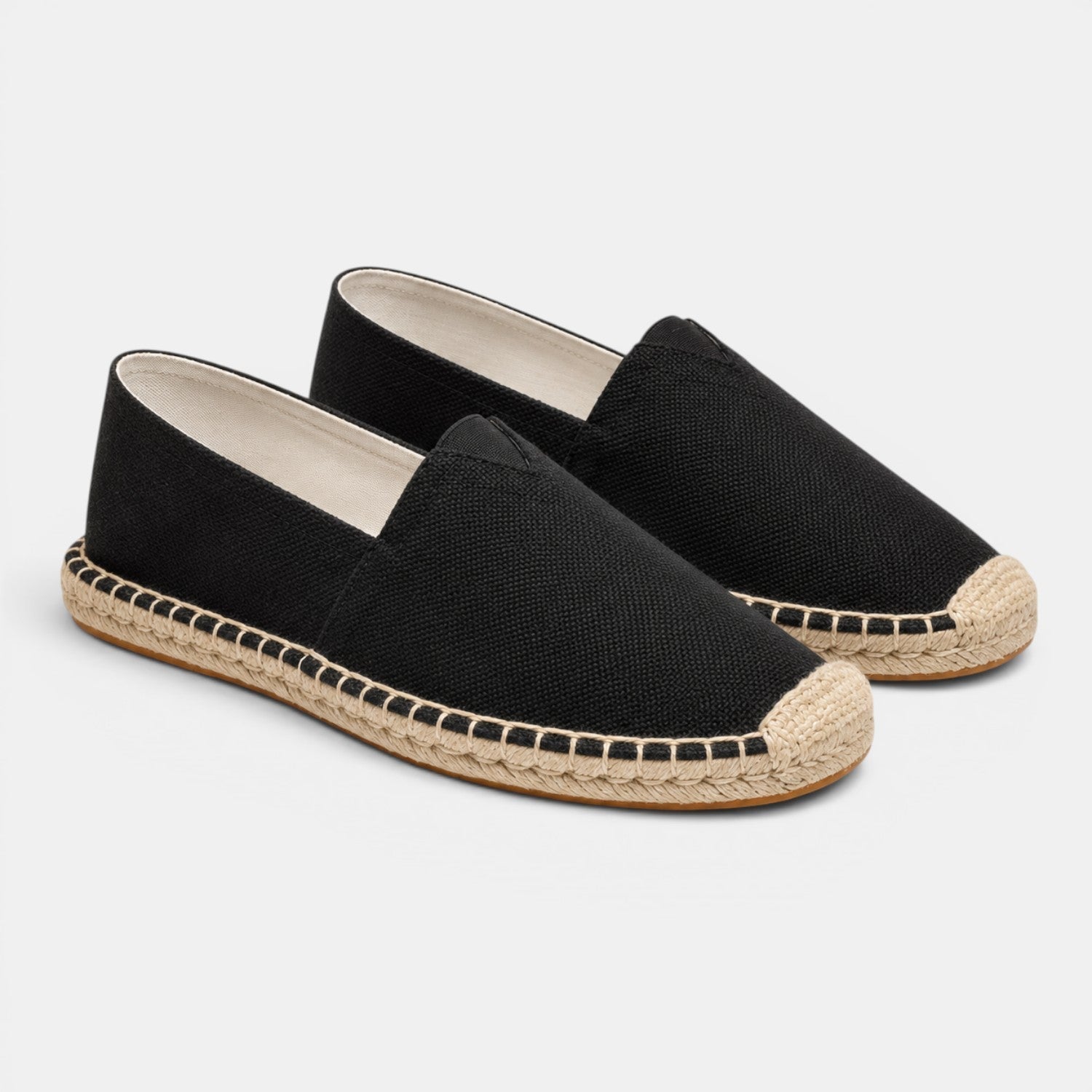 Khaki Linen Slip-On Espadrilles for Men | Summer Casual