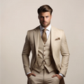 Breathable Three-Piece Tailored Wedding Suit for Men | Spring Formalwear