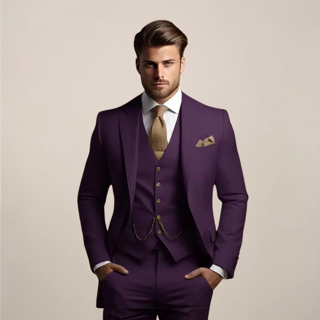 Breathable Three-Piece Tailored Wedding Suit for Men | Spring Formalwear