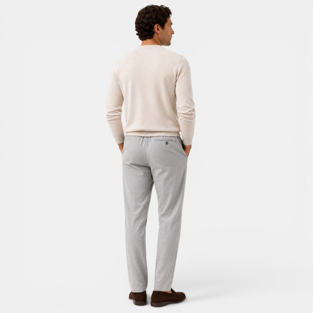 Cotton Relaxed Fit Drawstring Trousers for Men