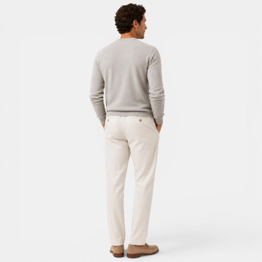 Cotton Relaxed Fit Drawstring Trousers for Men
