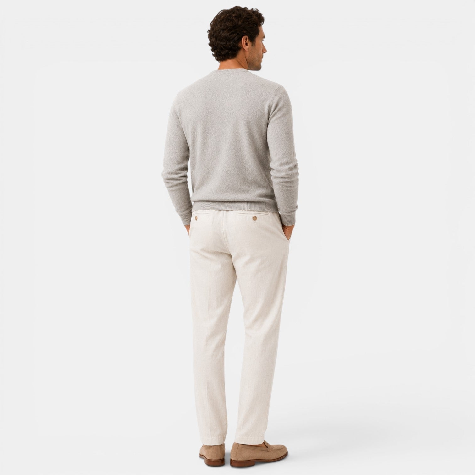 Cotton Relaxed Fit Drawstring Trousers for Men