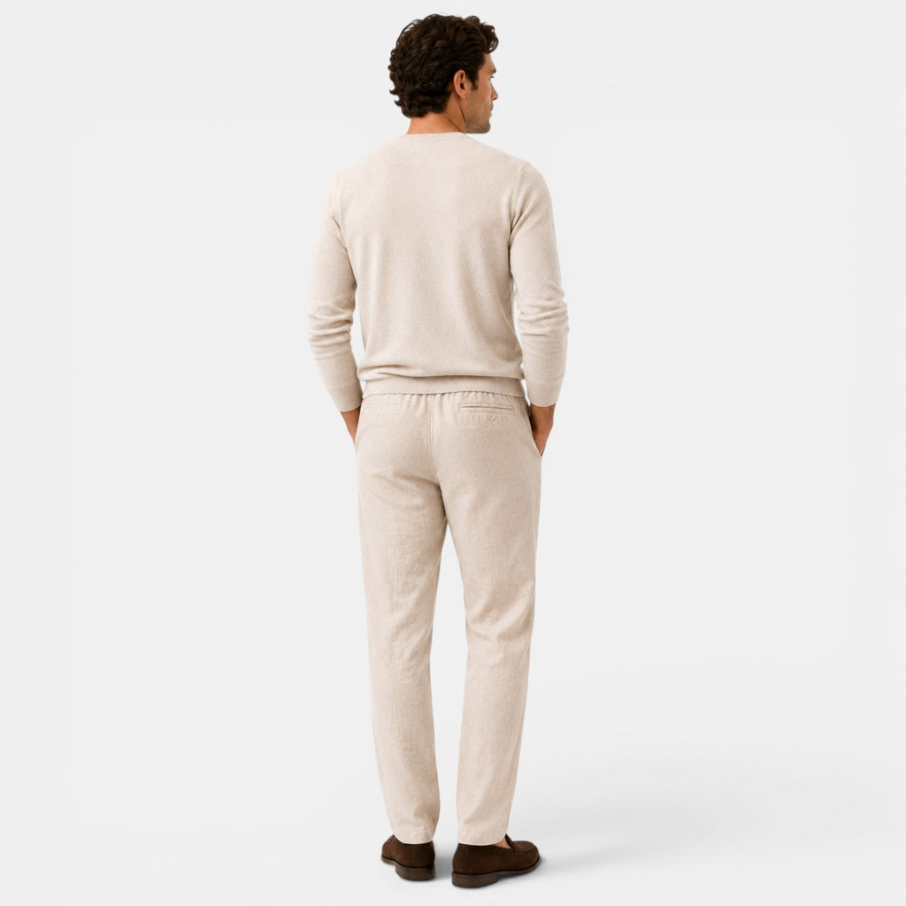 Cotton Relaxed Fit Drawstring Trousers for Men