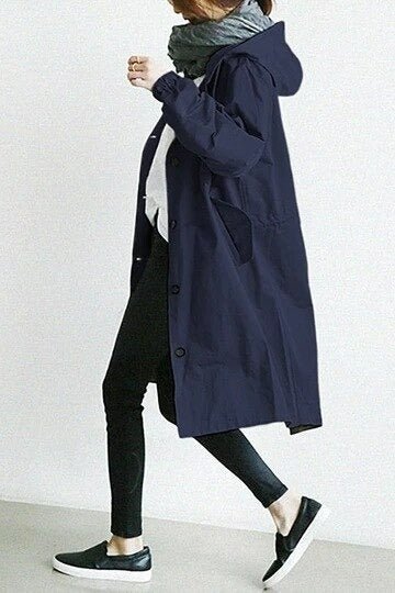 Water Repellent Regular Fit Adjustable Trench Coat for Women | Rainwear