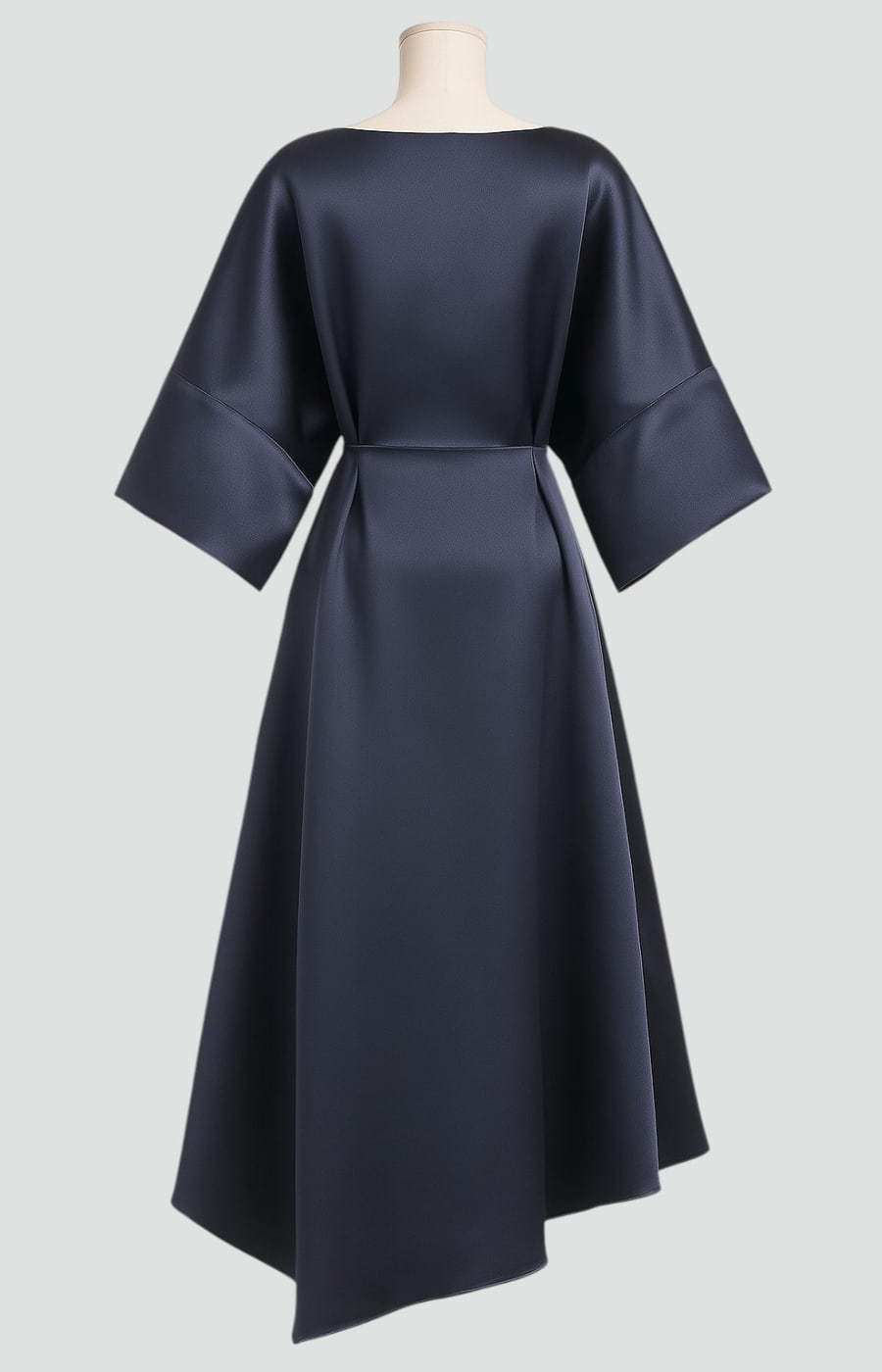 Draped Boat Neck Cape Sleeve Maxi Dress for Women | Formal Evening Gown