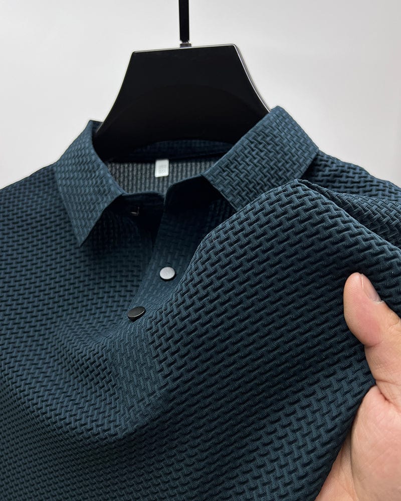 Mesh Short Sleeve Polo Shirt for Men | Breathable Fabric for Sport