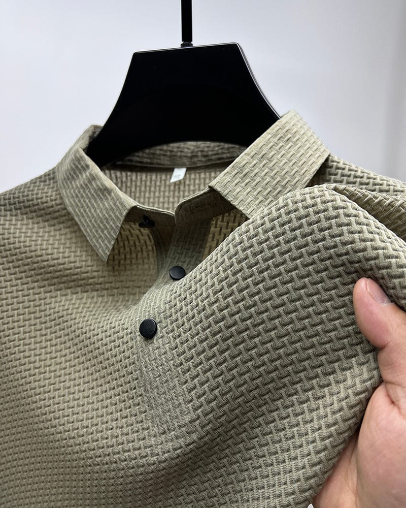 Mesh Short Sleeve Polo Shirt for Men | Breathable Fabric for Sport