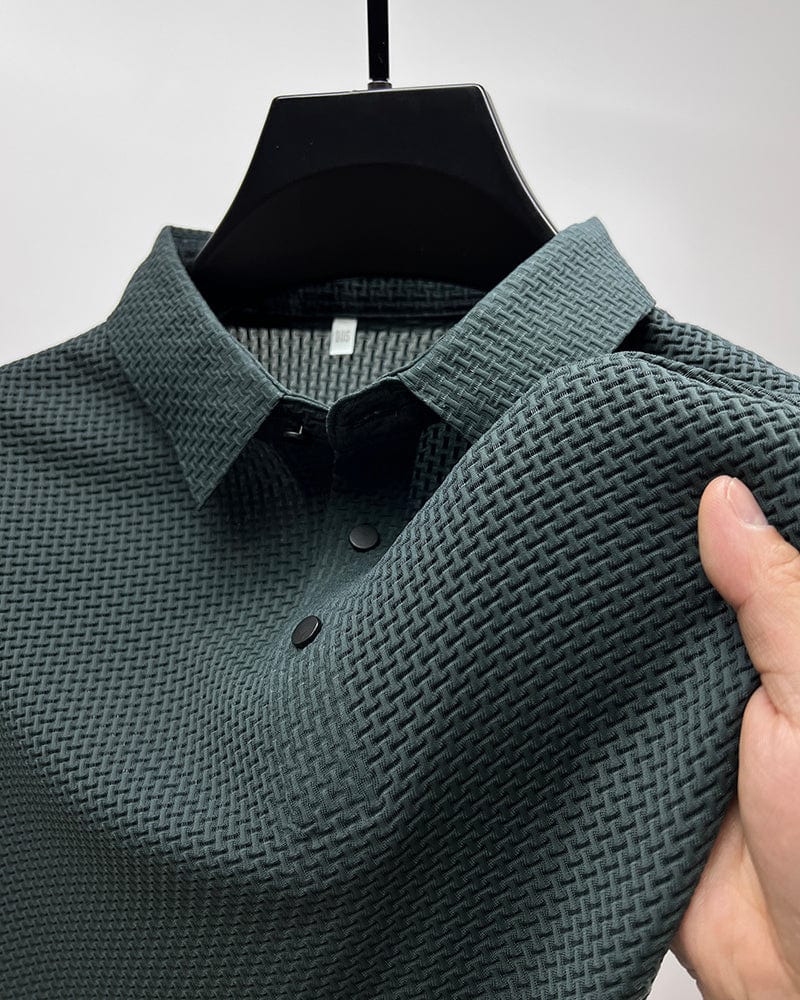 Mesh Short Sleeve Polo Shirt for Men | Breathable Fabric for Sport
