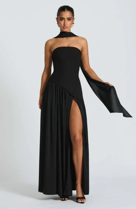 Maxi Evening Gown for Women | Flared Formal Dress
