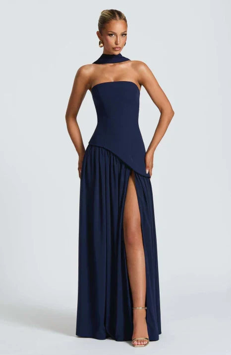 Maxi Evening Gown for Women | Flared Formal Dress