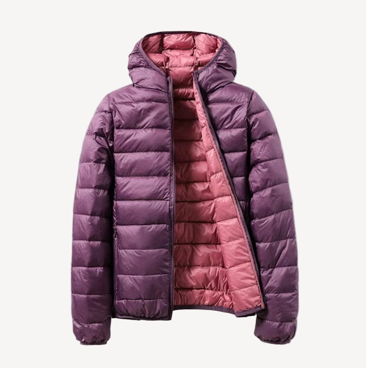 Women's Transitional Jacket | Reversible Design with Fixed Hood