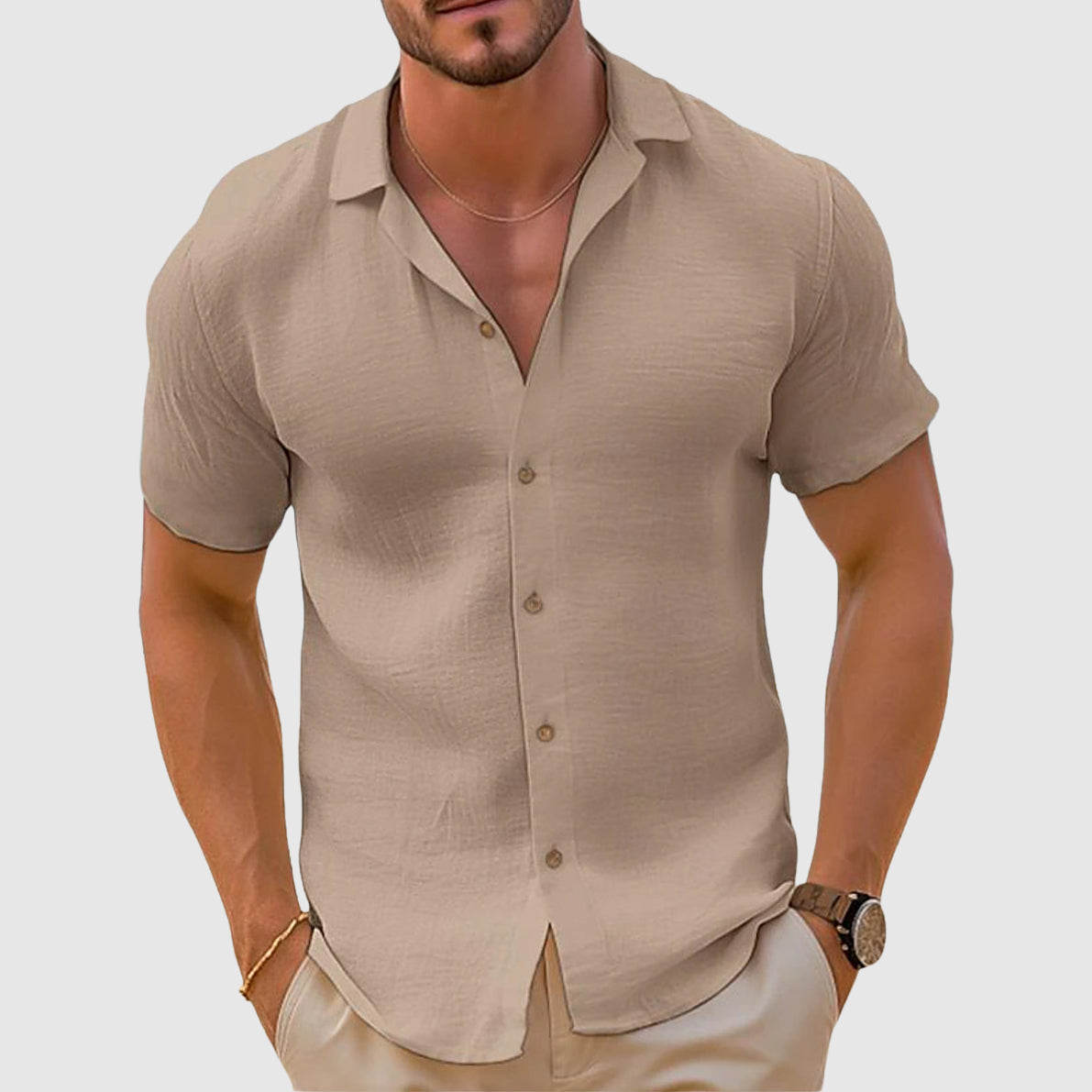 Breathable Short Sleeve Shirt for Men | Summer Holiday