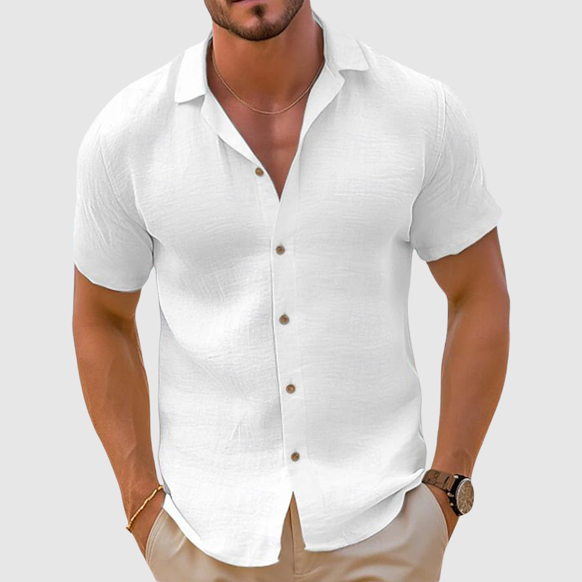 Breathable Short Sleeve Shirt for Men | Summer Holiday