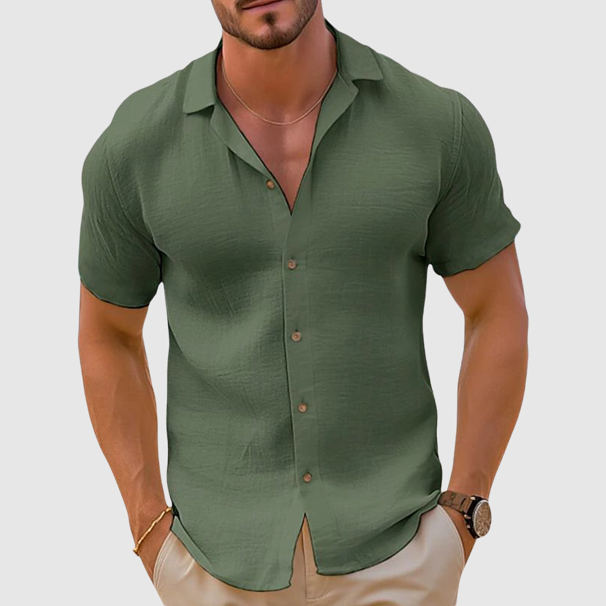 Breathable Short Sleeve Shirt for Men | Summer Holiday