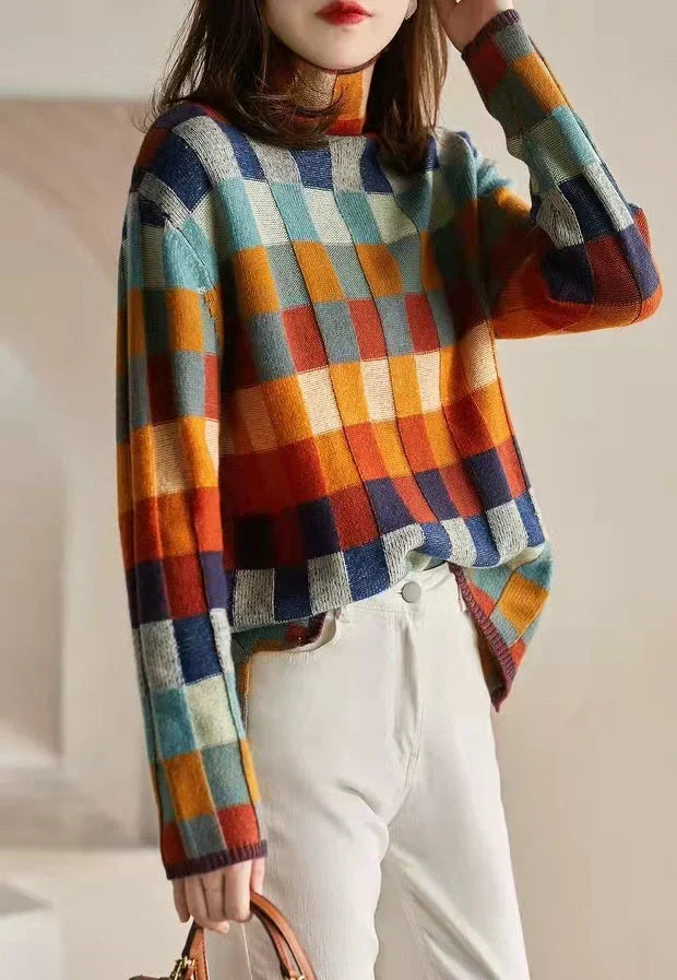 Louisa™ Colorful Checkered Sweater