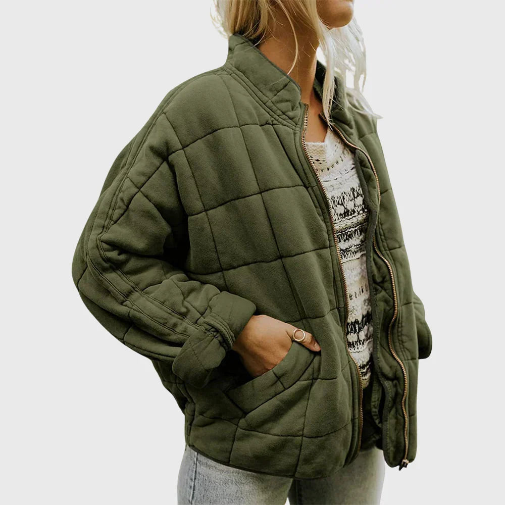 Lightweight Quilted Fitted Jacket for Women | Wrinkle Resistant