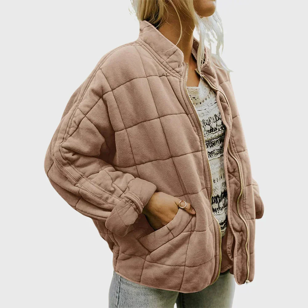 Lightweight Quilted Fitted Jacket for Women | Wrinkle Resistant
