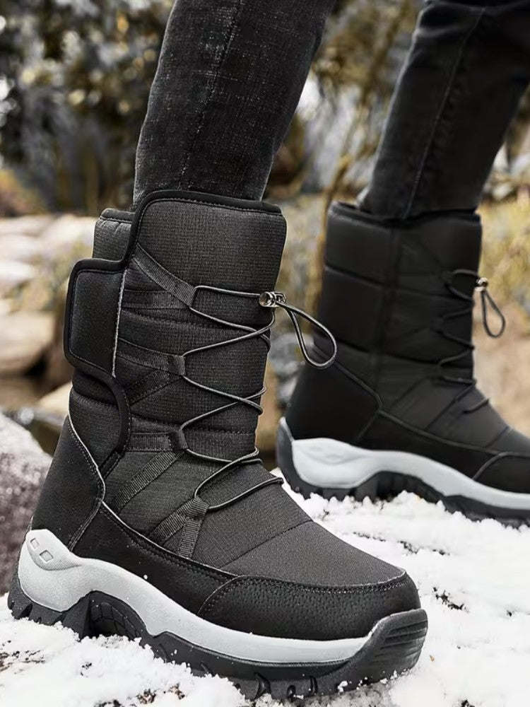 Waterproof Insulated Winter Snow Boots with Slip Resistant Sole for Men