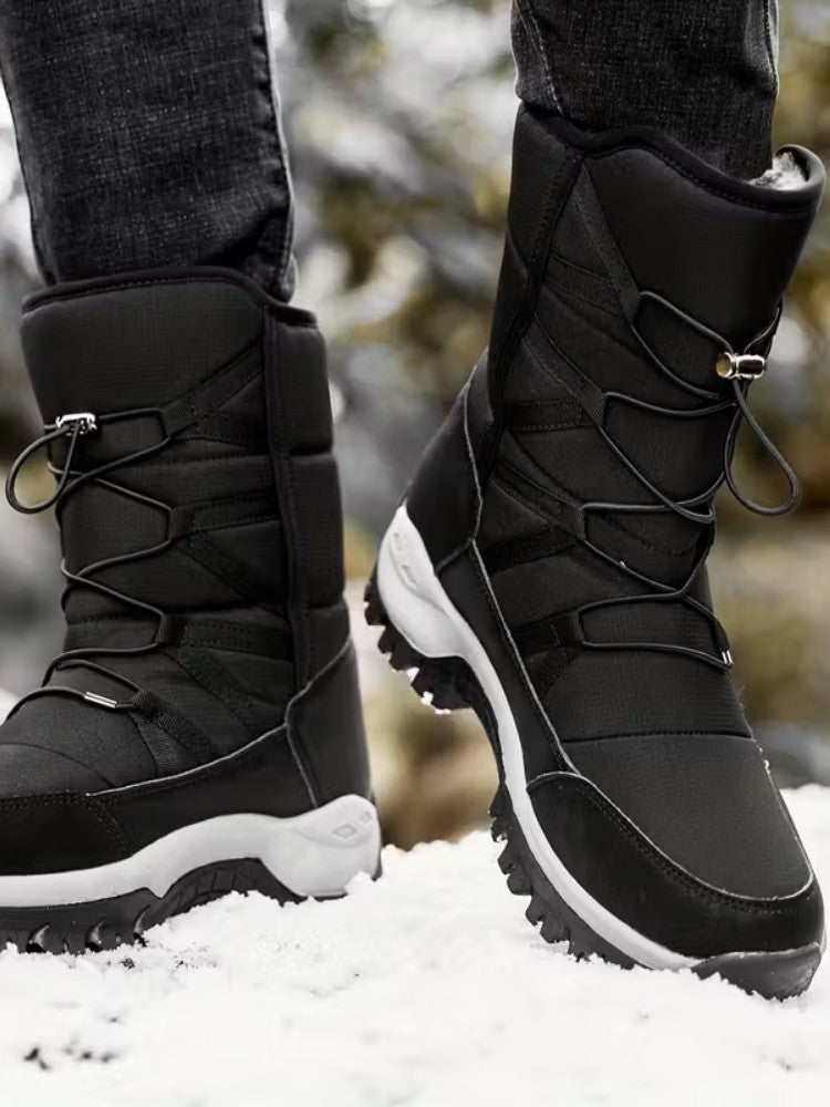 Waterproof Insulated Winter Snow Boots with Slip Resistant Sole for Men