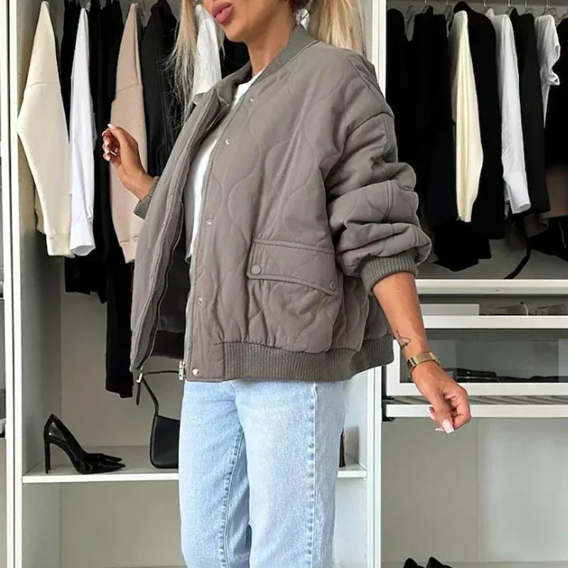 Women's Pilot Jacket | Insulated Loose Fit Lightweight Transitional Wear