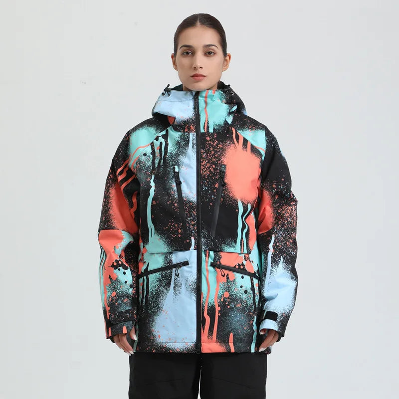 Waterproof Breathable Hooded Ski Jacket for Men and Women | Winter Sports