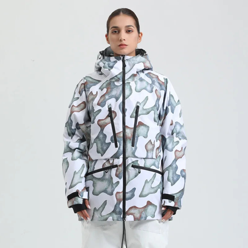 Waterproof Breathable Hooded Ski Jacket for Men and Women | Winter Sports