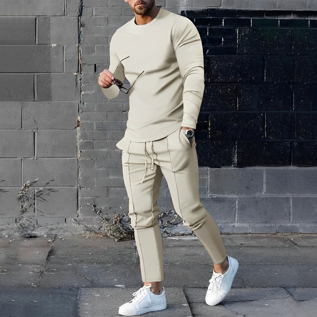 Lightweight Breathable Elastic Waist Two-Piece Set for Men