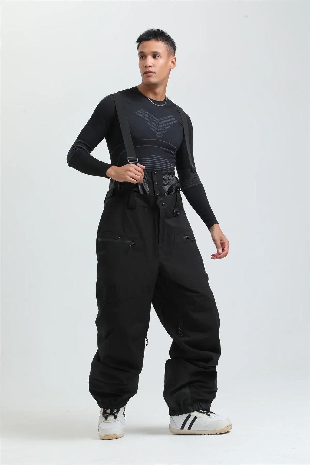 Waterproof Insulated Ski Pants with Suspenders and Zip Fly for Men | Snow Sports