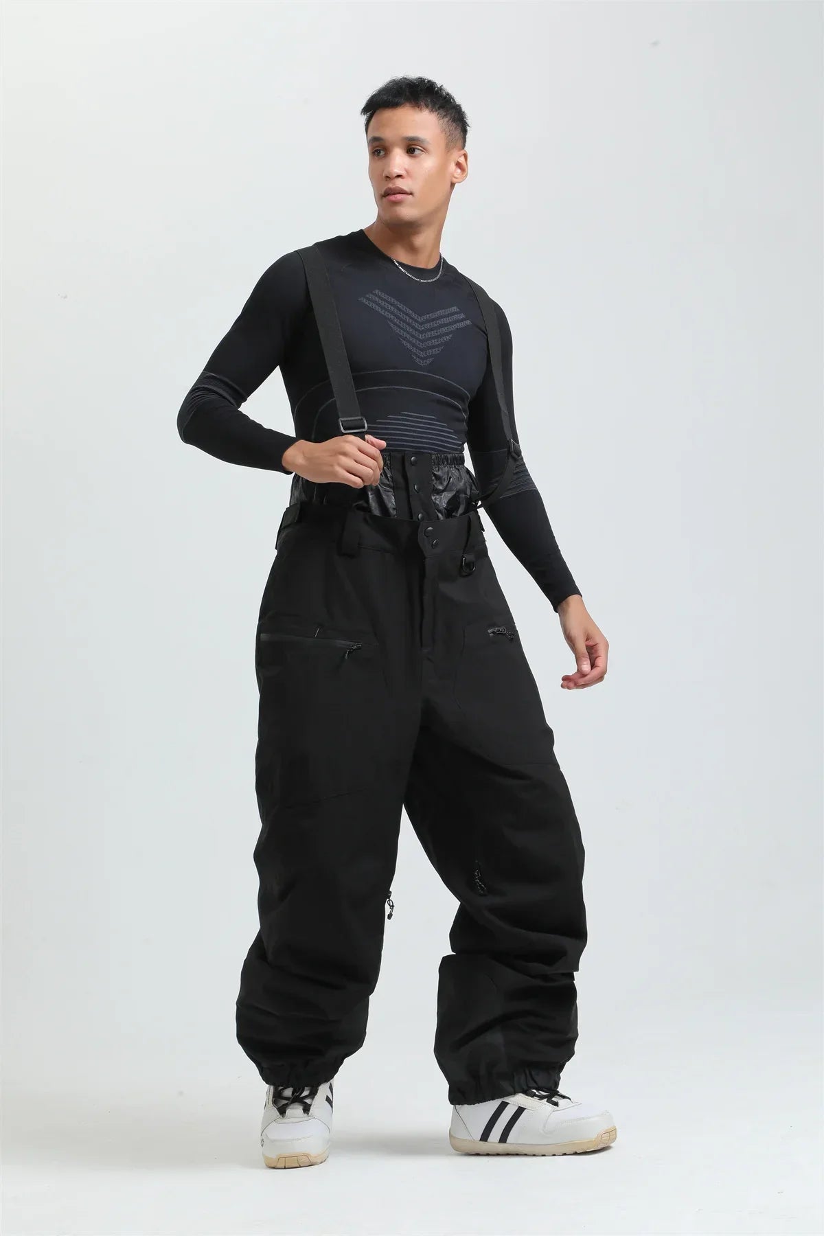 Waterproof Insulated Ski Pants with Suspenders and Zip Fly for Men | Snow Sports