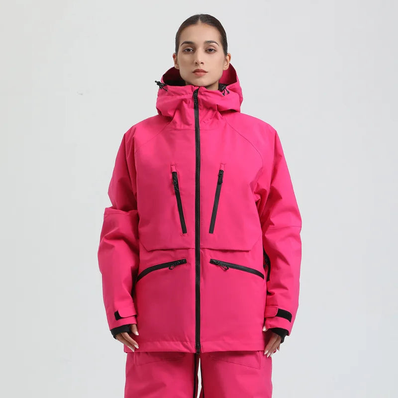 Waterproof Breathable Hooded Ski Jacket for Men and Women | Winter Sports