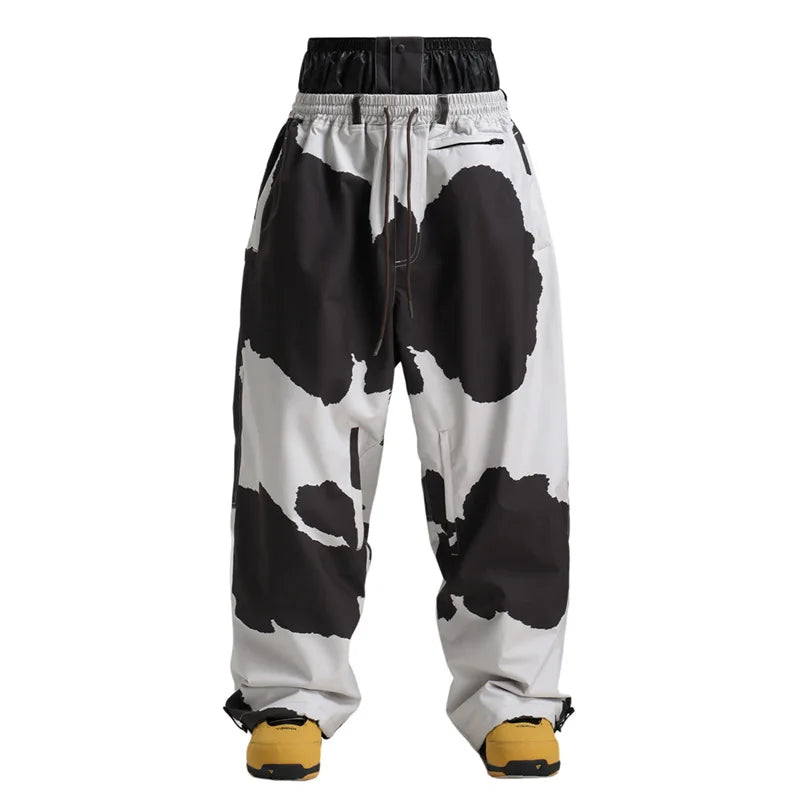 Wide Leg High Waist Outdoor Pants for Men | Drawstring Adjustable Fit Design