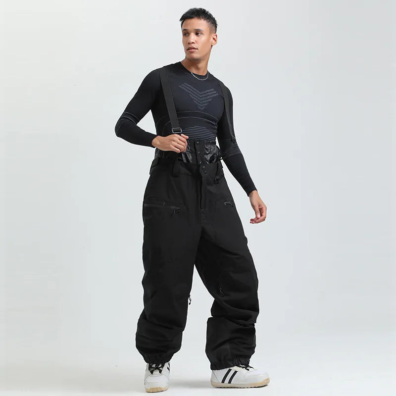 Waterproof Insulated Ski Pants with Suspenders and Zip Fly for Men | Snow Sports
