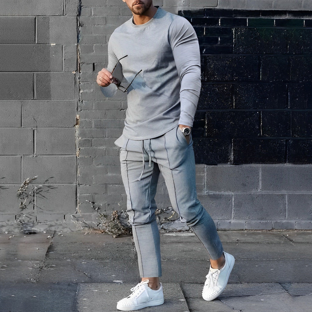 Lightweight Breathable Elastic Waist Two-Piece Set for Men