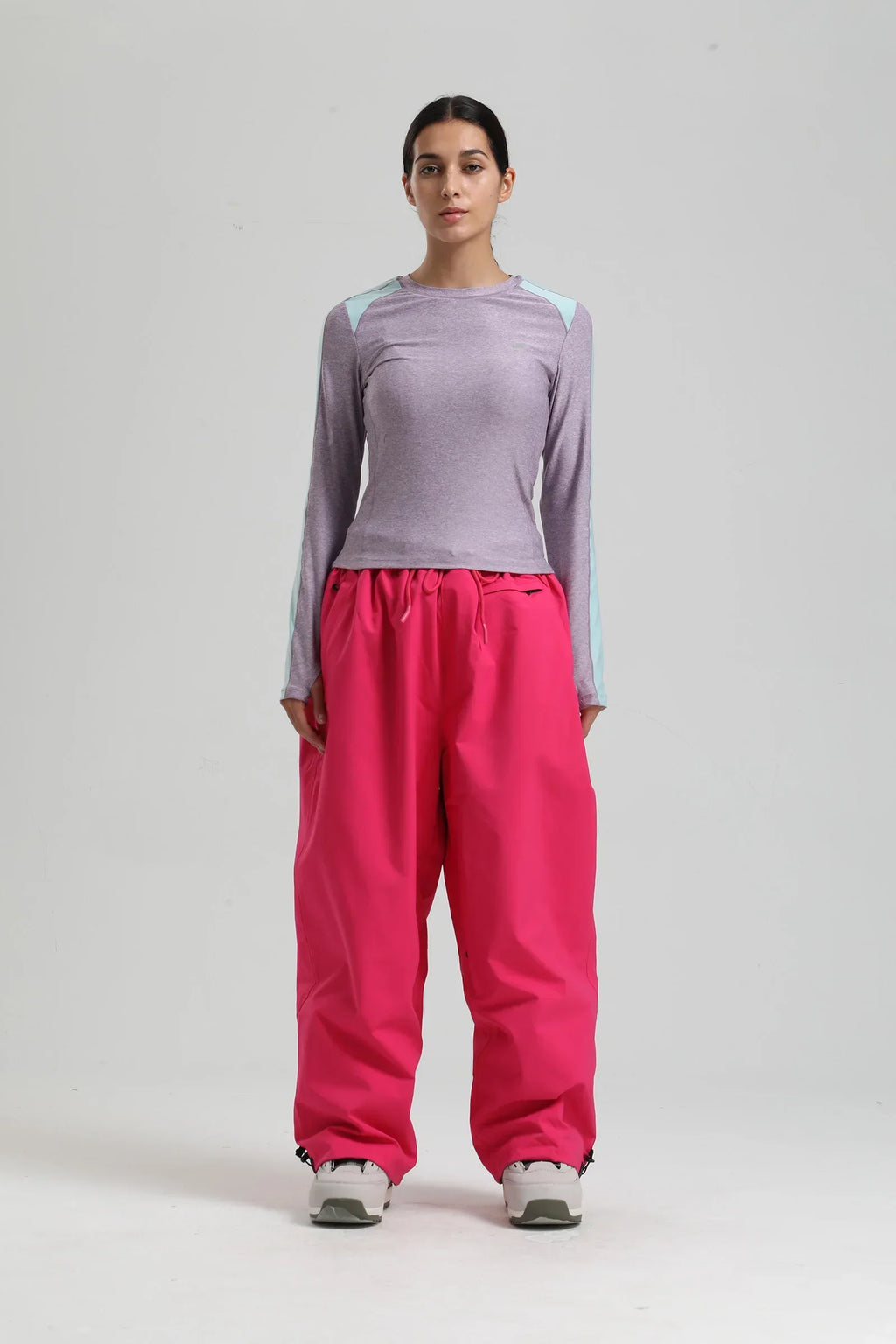 Wide Leg High Waist Outdoor Pants for Men | Drawstring Adjustable Fit Design