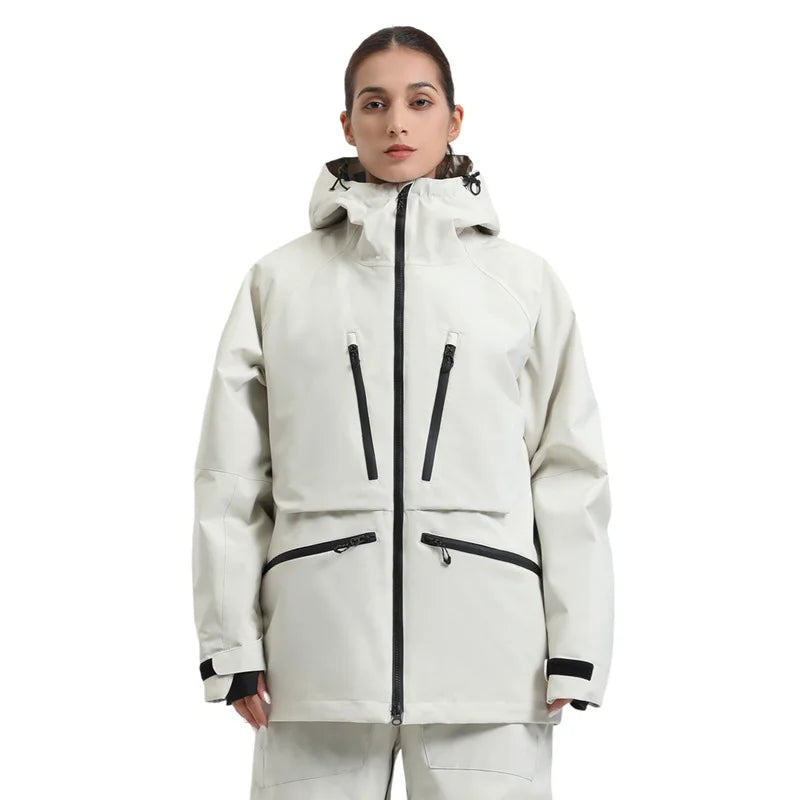 Waterproof Breathable Hooded Ski Jacket for Men and Women | Winter Sports
