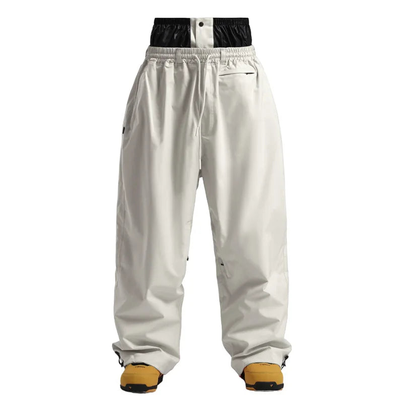 Wide Leg High Waist Outdoor Pants for Men | Drawstring Adjustable Fit Design