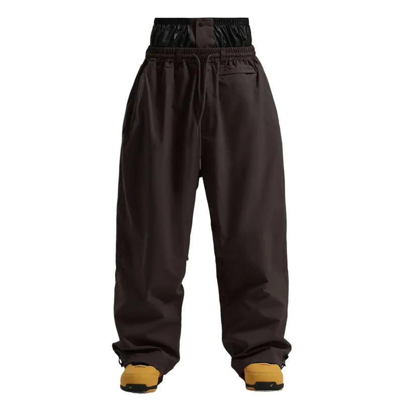 Wide Leg High Waist Outdoor Pants for Men | Drawstring Adjustable Fit Design
