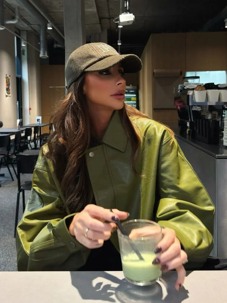 Women's Jacket | Loose Fit Snap Closure with Collar Casual Wear