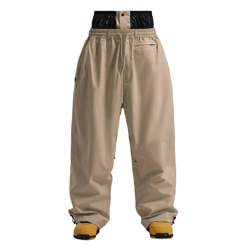 Wide Leg High Waist Outdoor Pants for Men | Drawstring Adjustable Fit Design