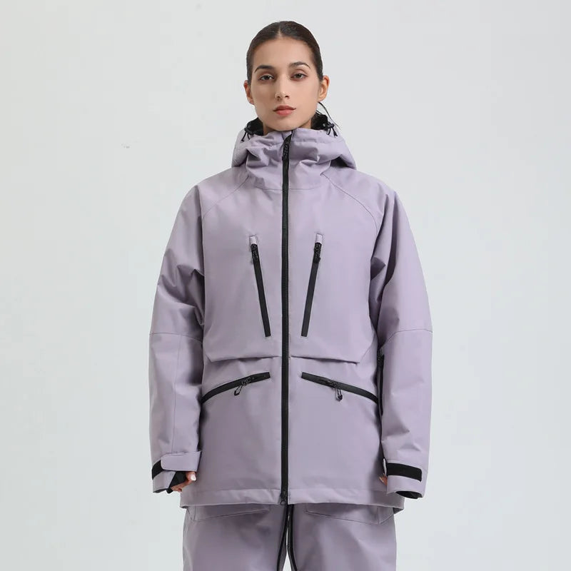 Waterproof Breathable Hooded Ski Jacket for Men and Women | Winter Sports