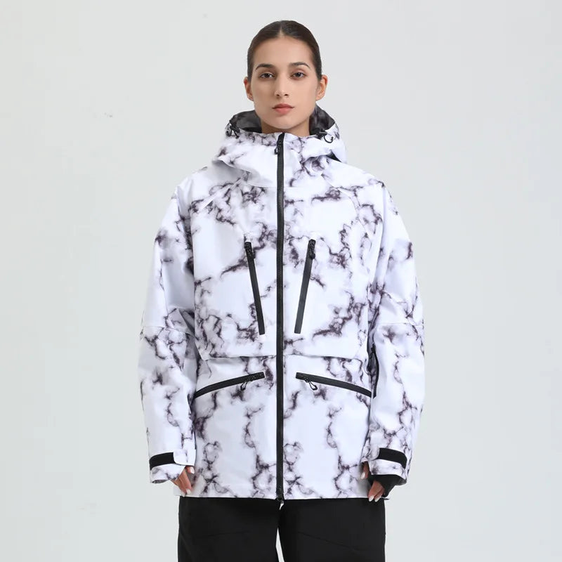 Waterproof Breathable Hooded Ski Jacket for Men and Women | Winter Sports