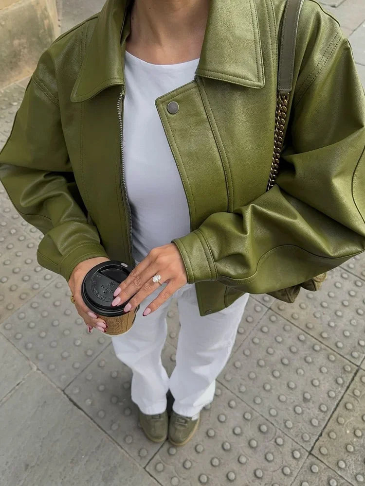 Women's Jacket | Loose Fit Snap Closure with Collar Casual Wear