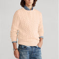 Men's Knitted Sweater - Thick Cotton Pullover