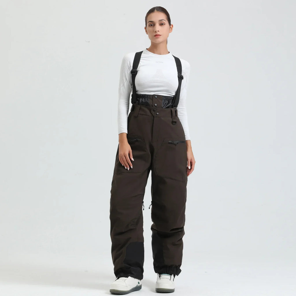 Waterproof Insulated Ski Pants with Suspenders and Zip Fly for Men | Snow Sports