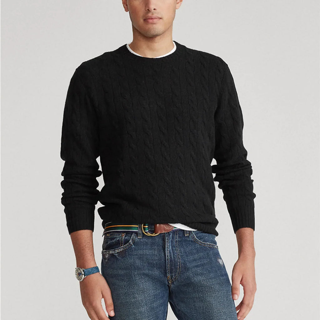 Men's Knitted Sweater - Thick Cotton Pullover