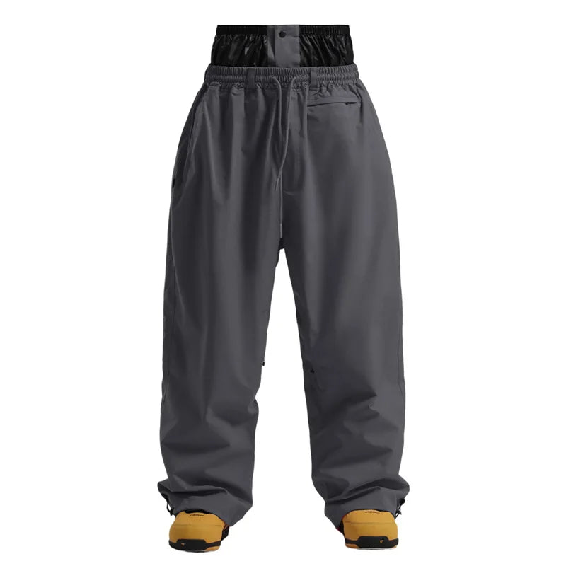 Wide Leg High Waist Outdoor Pants for Men | Drawstring Adjustable Fit Design
