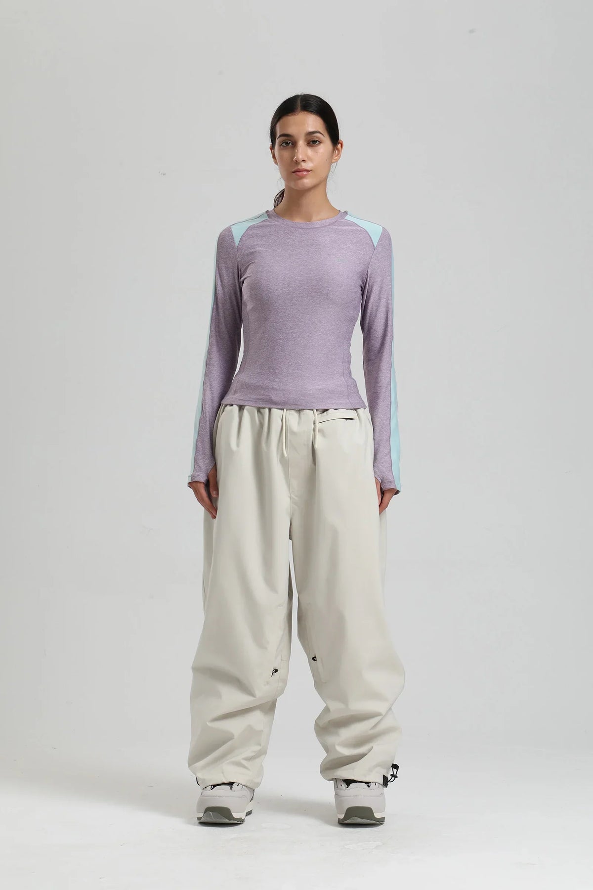 Wide Leg High Waist Outdoor Pants for Men | Drawstring Adjustable Fit Design