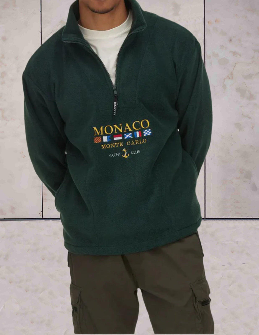 Classic™ Men's Fleece Sweater with Zip Collar