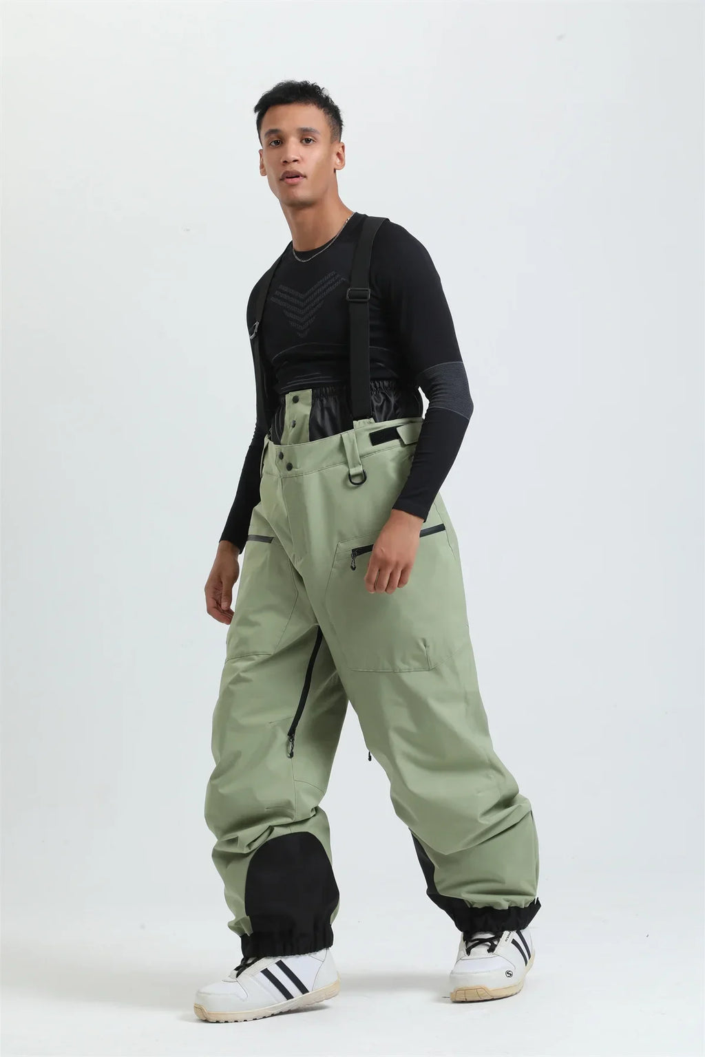 Waterproof Insulated Ski Pants with Suspenders and Zip Fly for Men | Snow Sports