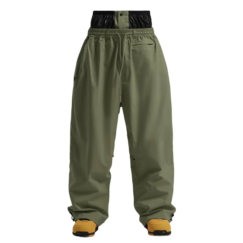 Wide Leg High Waist Outdoor Pants for Men | Drawstring Adjustable Fit Design
